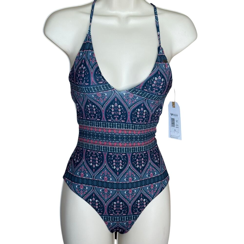 Roxy Juniors Sun Surf Softly Love One Piece Swim Suit XS NWT